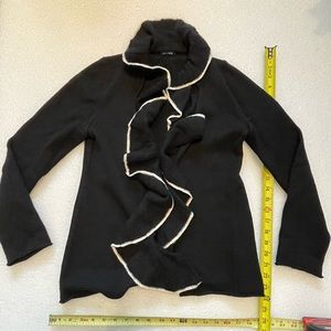 MAGASCHONI Black Wool Cardigan Sweater  Size Small S